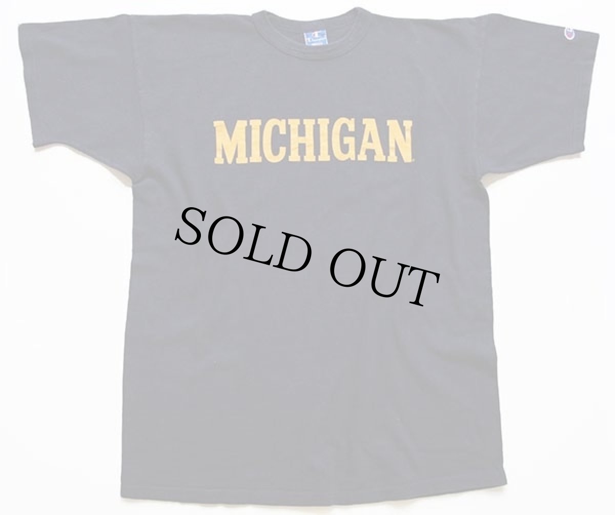 画像2: 90s USA製 Championチャンピオン MICHIGAN コットンTシャツ 紺 XL (2)