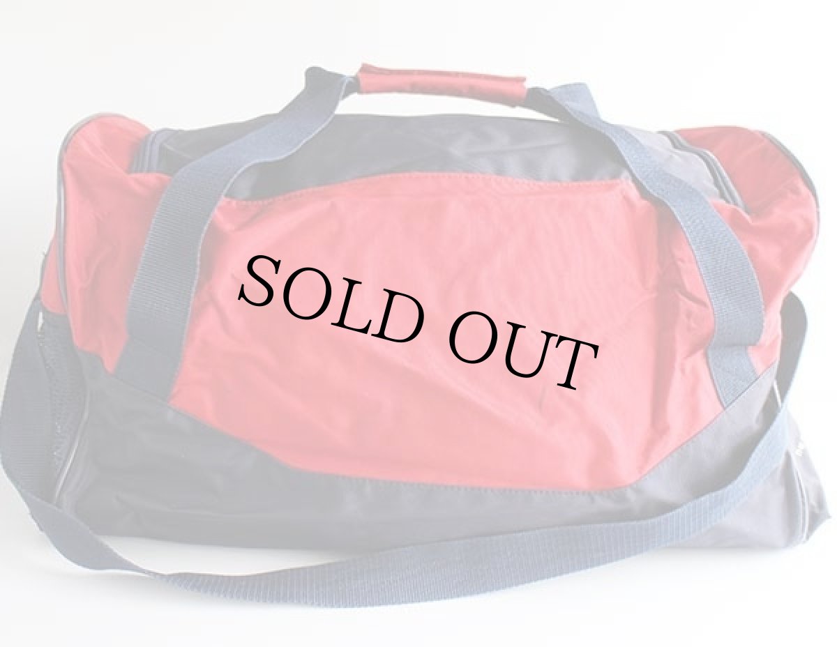 画像2: 90s POLO SPORTポロ スポーツ ラルフローレン ツートン ナイロン ダッフルバッグ 紺×赤 (2)