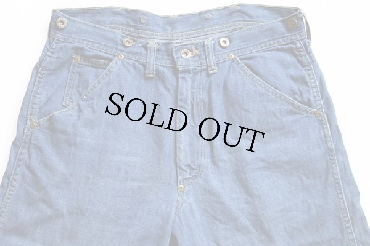 画像3: 70s USA製 Leeリー BOSS OF THE ROAD デニム ロガーパンツ w33 (3)