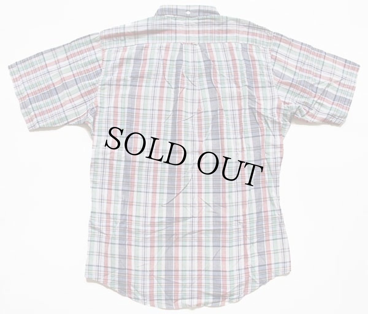 画像2: 60s Washington DEE CEE マドラスチェック 三点留め ボタンダウン 半袖 コットンシャツ M (2)