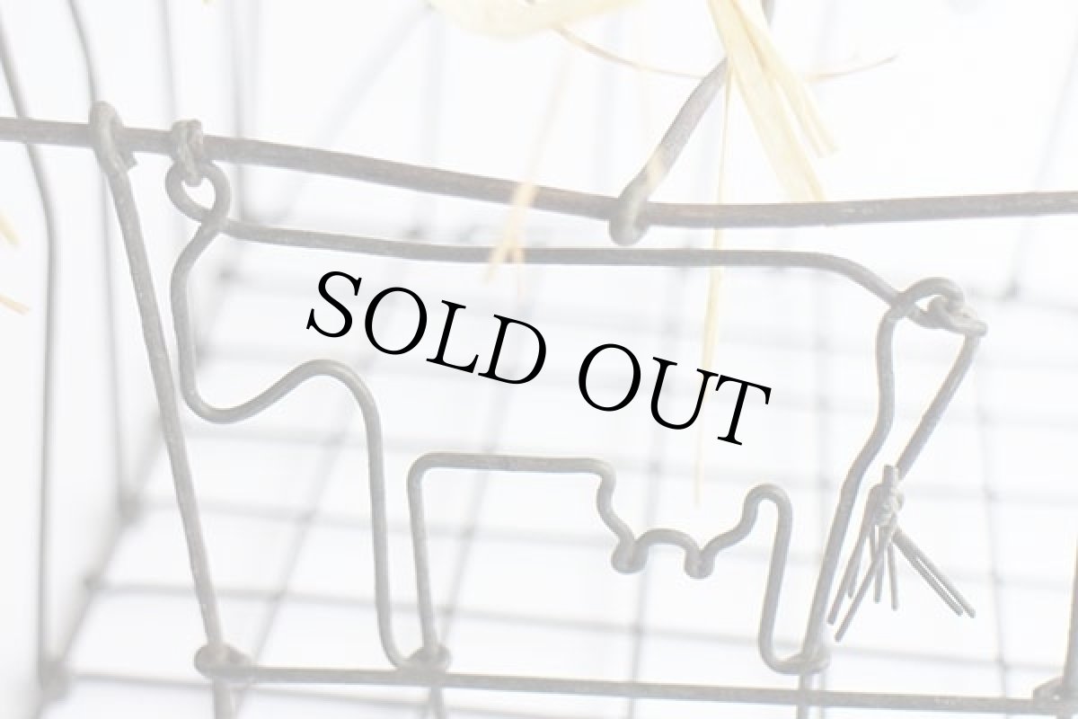 画像3: NATURE'S FOOD MILK 牛 デザイン ワイヤーバスケット (3)