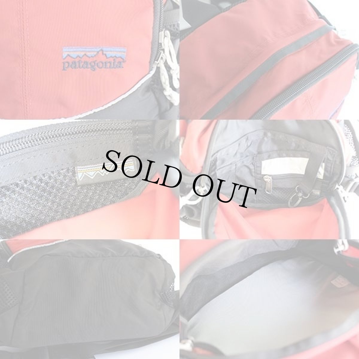 画像4: 00s patagoniaパタゴニア POBLANO LUMBER ナイロン ウエストバッグ 赤×黒★刺繍ロゴ (4)