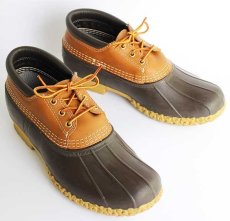 画像1: USA製 L.L.Bean 3ホール ビーンブーツ ガムシューズ タン×ブラウン 9W (1)