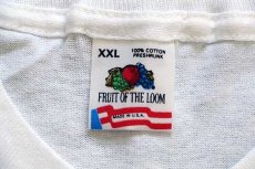 画像3: デッドストック★90s USA製 FRUIT OF THE LOOM PUBLIC ENEMY サダム フセイン コットンTシャツ 白×茶 XXL★G (3)