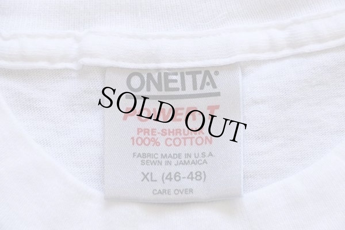 画像3: デッドストック★90s ONEITA PUBLIC ENEMY サダム フセイン コットンTシャツ 白×黒 XL★D (3)