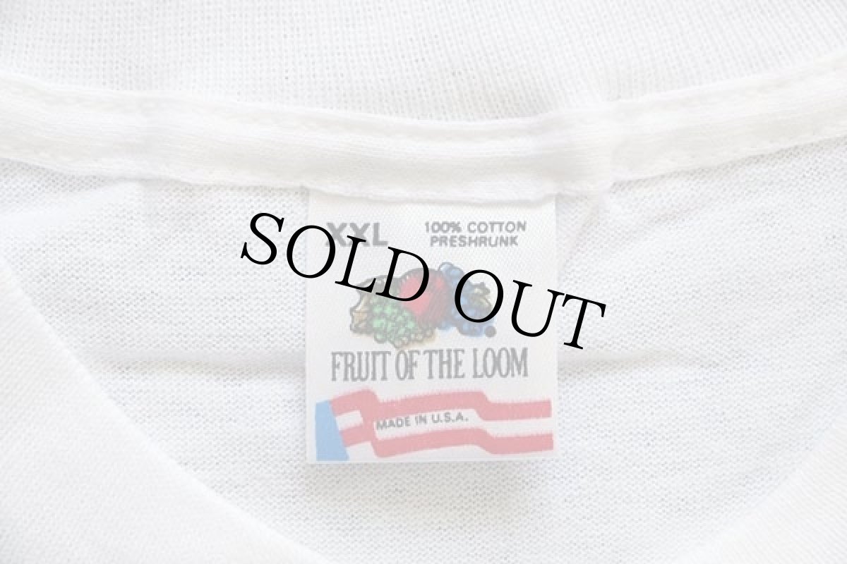 画像3: デッドストック★90s USA製 FRUIT OF THE LOOM PUBLIC ENEMY サダム フセイン コットンTシャツ 白×緑 XXL★F (3)