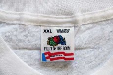 画像3: デッドストック★90s USA製 FRUIT OF THE LOOM PUBLIC ENEMY サダム フセイン コットンTシャツ 白×緑 XXL★F (3)