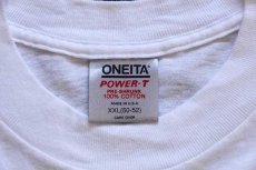 画像3: デッドストック★90s USA製 ONEITA PUBLIC ENEMY サダム フセイン コットンTシャツ 白×黒 XXL★E (3)