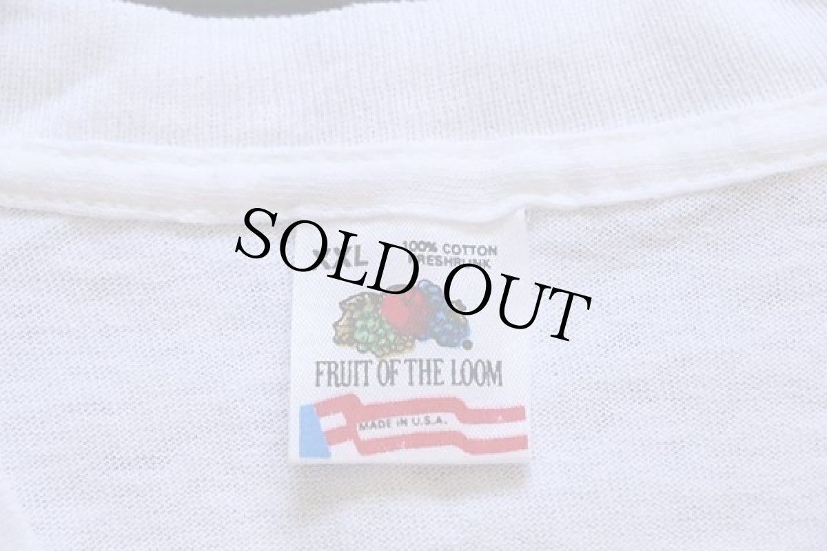 画像3: デッドストック★90s USA製 FRUIT OF THE LOOM PUBLIC ENEMY サダム フセイン コットンTシャツ 白×紺 XXL★B (3)