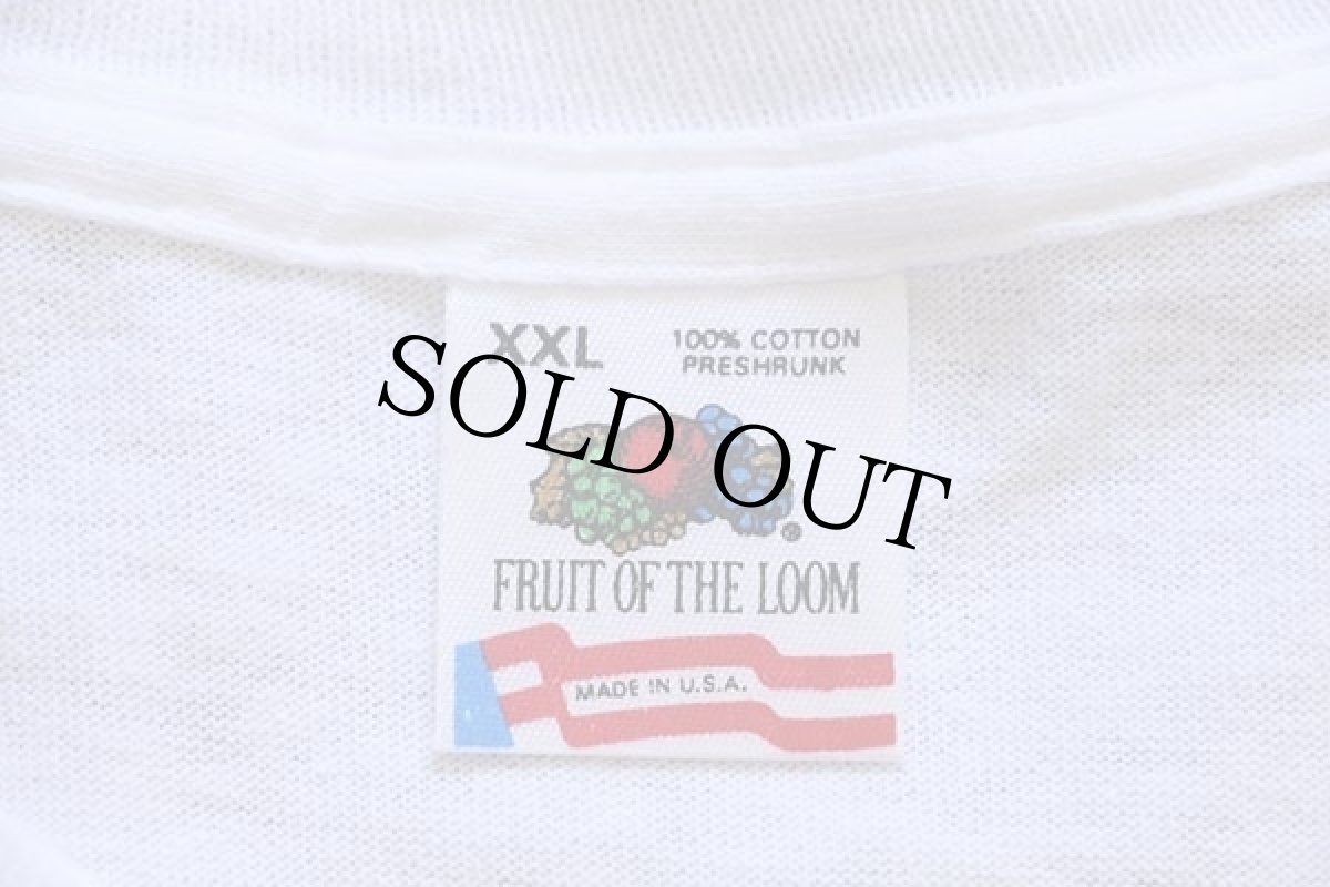画像3: デッドストック★90s USA製 FRUIT OF THE LOOM PUBLIC ENEMY サダム フセイン コットンTシャツ 白×黒 XXL★C 特大 (3)
