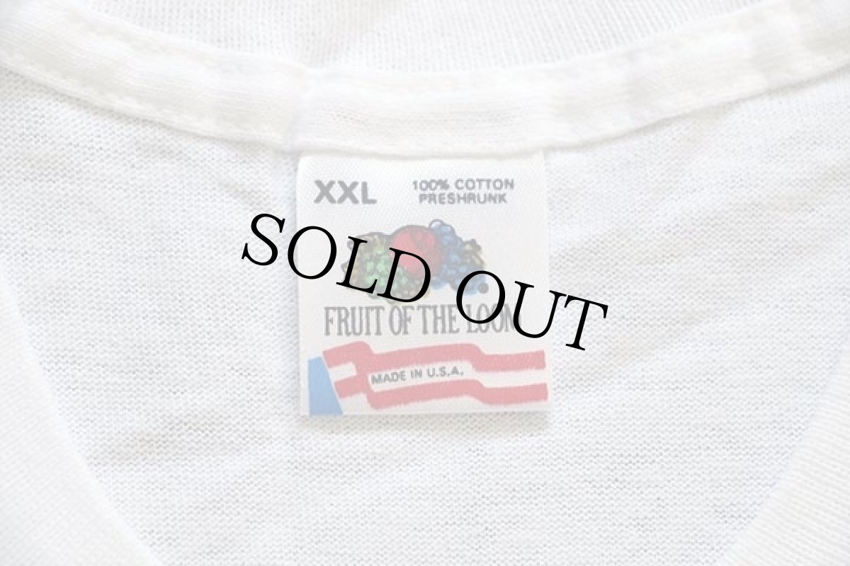 画像3: デッドストック★90s USA製 FRUIT OF THE LOOM PUBLIC ENEMY サダム フセイン コットンTシャツ 白×黒 XXL★H 特大 (3)