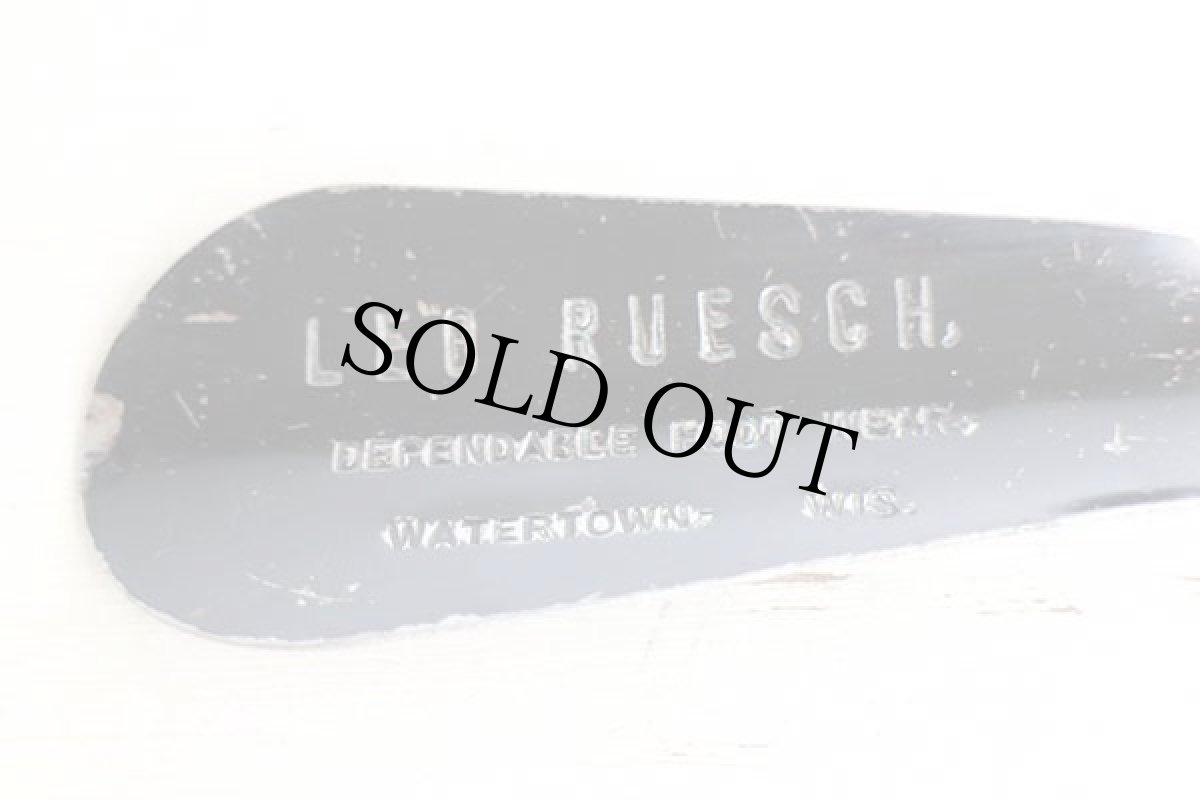 画像3: ビンテージ LEO RUESCH, DEPENDABLE FOOT WEAR 黒ラッカー シューホーン (3)