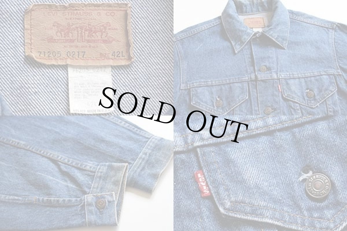 画像3: 80s USA製 Levi'sリーバイス 71205 デニムジャケット 42L★ロング (3)