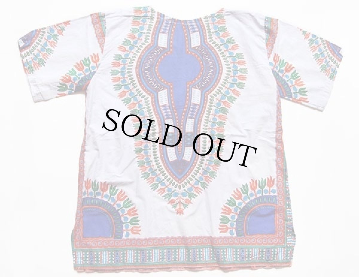 画像2: アフリカ民族衣装 ダシキ コットンシャツ (2)