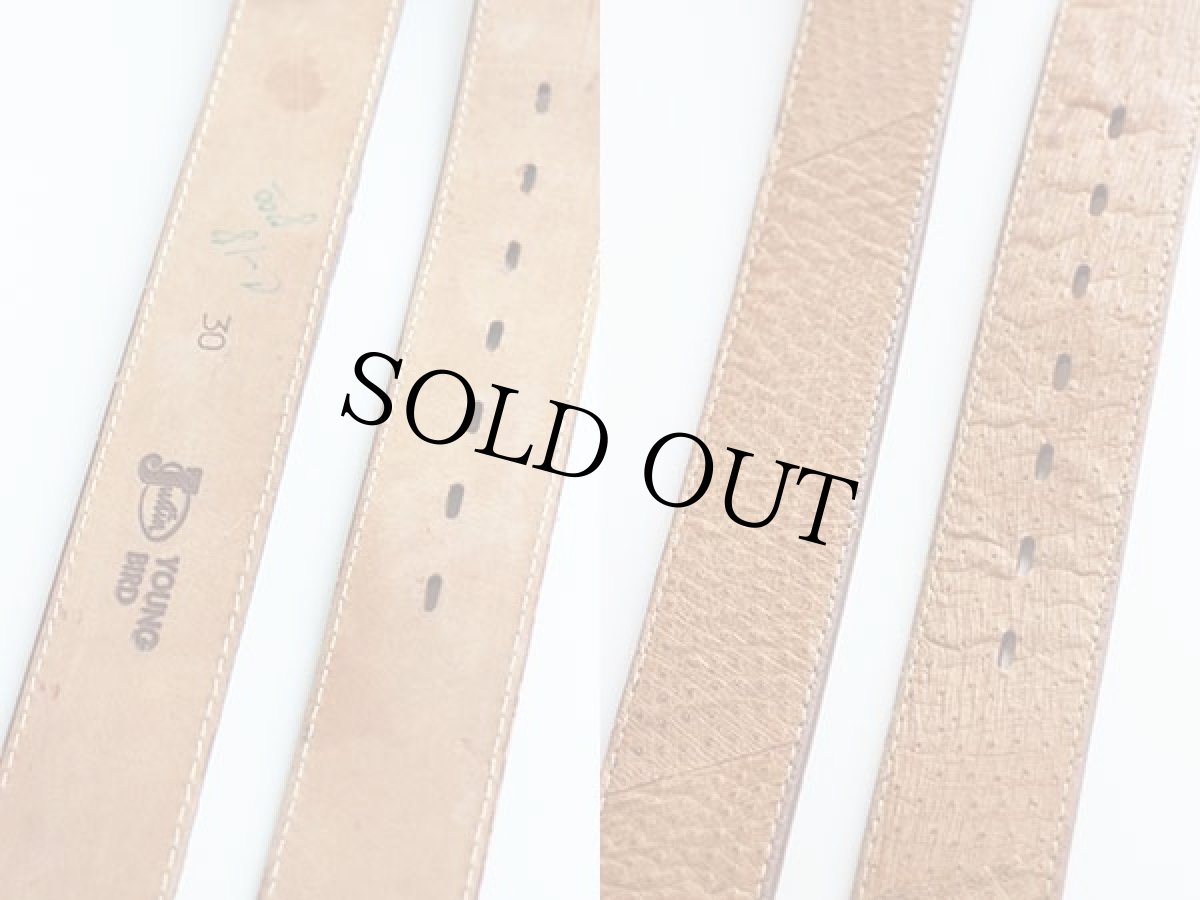 画像3: Justinジャスティン YOUNG BIRD レザーベルト 薄茶 30★1232 (3)