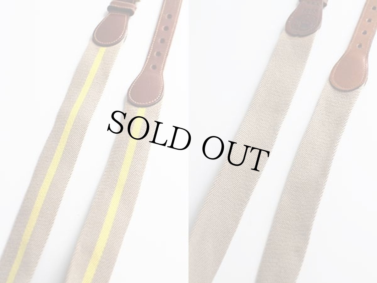 画像4: USA製 DOONEY&BOURKE ライン入り ウール ベルト グレーベージュ×黄 30★1296 (4)