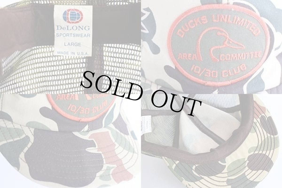 画像3: 80s USA製 DUCKS UNLIMITED 10/30 CLUB パッチ付き ダックハンターカモ メッシュキャップ (3)