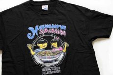 画像1: デッドストック★90s Hanes Hamura SAIMIN コットンTシャツ 黒 XL (1)