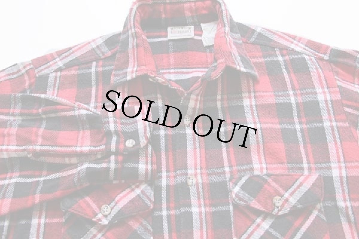 画像3: 90s USA製 FIVE BROTHERファイブブラザー チェック コットン フランネルシャツ M (3)