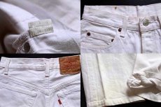 画像5: 80s USA製 Levi'sリーバイス 501 ホワイト デニムパンツ w29 (5)