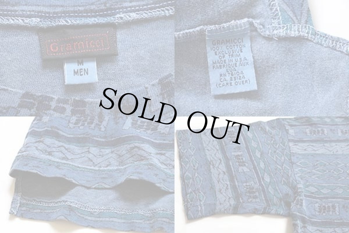 画像3: 90s USA製 GRAMICCIグラミチ 総柄 コットンTシャツ M (3)