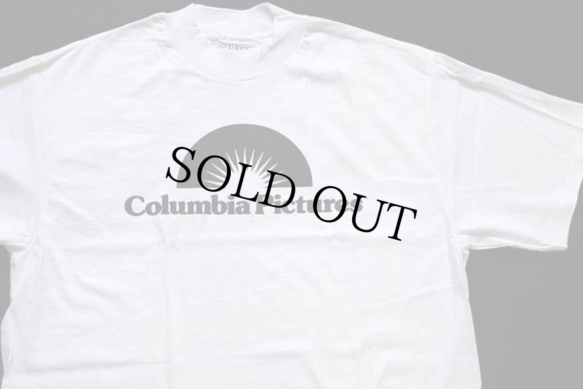 画像1: デッドストック★80s USA製 Hanes Columbia Pictures コットンTシャツ 白 L (1)