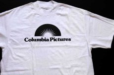 画像1: デッドストック★80s USA製 Hanes Columbia Pictures コットンTシャツ 白 L (1)