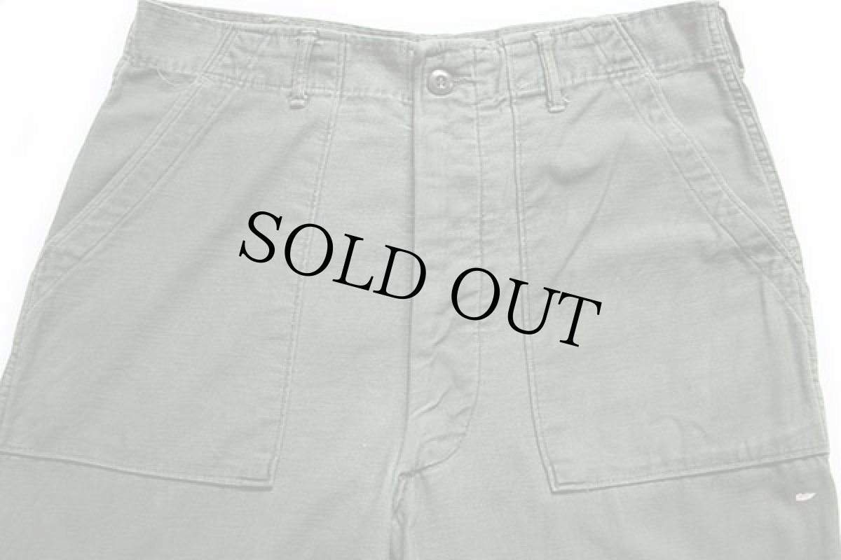 画像4: 70s 米軍 U.S.ARMY ユーティリティ ベイカーパンツ オリーブグリーン w36★87 (4)