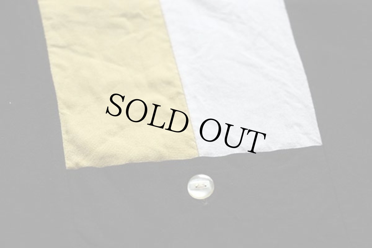 画像7: 60s Crown Prince チェーン刺繍&パッチ付き 切り替え レーヨン ボウリングシャツ 黒 (7)