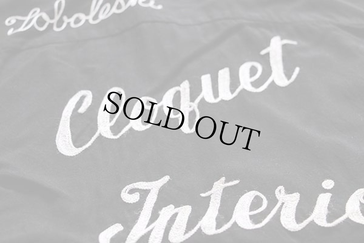 画像3: 60s Crown Prince チェーン刺繍&パッチ付き 切り替え レーヨン ボウリングシャツ 黒 (3)