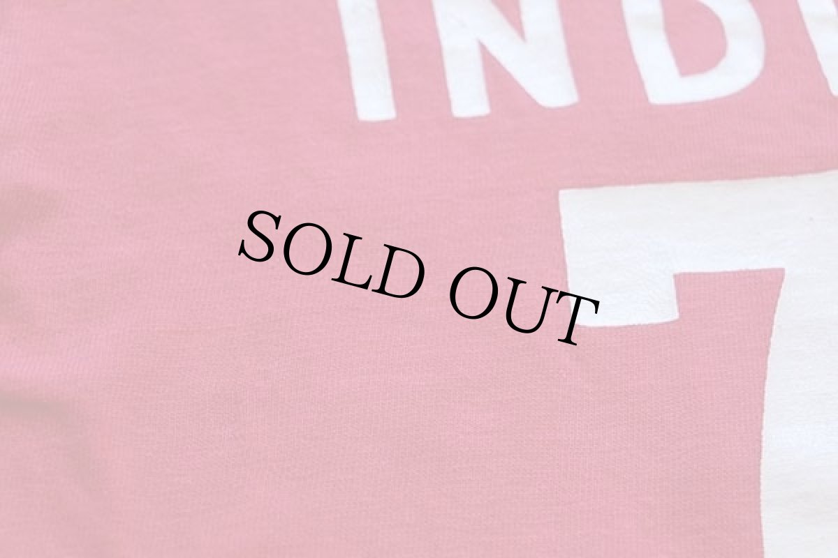 画像5: 70s USA製 Championチャンピオン INDIANA 78 コットン フットボールTシャツ 赤 フェード M (5)