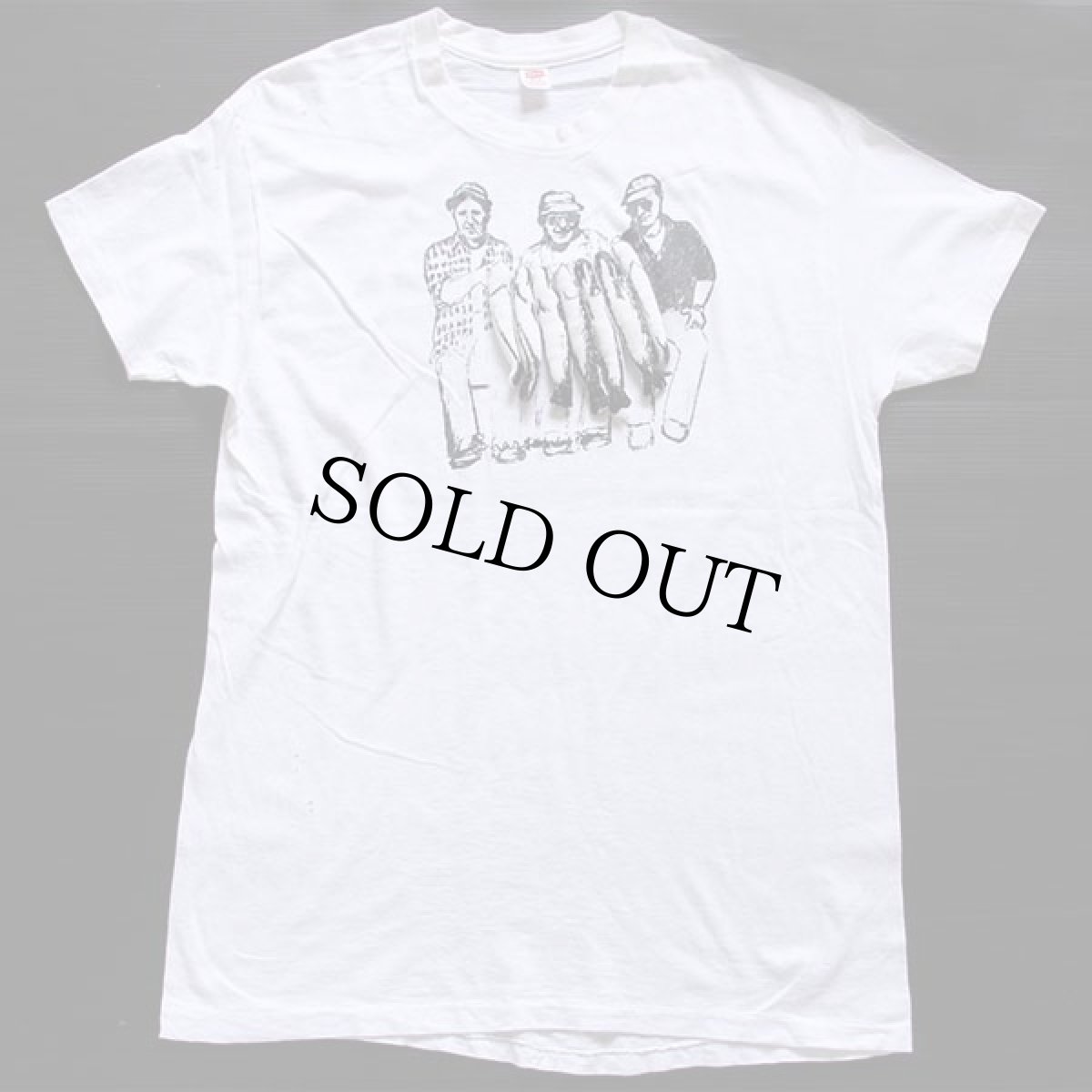 画像2: 70s USA製 Hanes 魚 飾り付き フィッシング コットンTシャツ 白 XL (2)