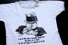 画像1: 70s W. C.FIELDS コットン リンガーTシャツ 白×ライトグレー (1)