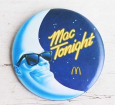 画像1: ビンテージ McDonald'sマクドナルド Mac Tonight 缶バッジ (1)