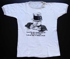 画像2: 70s W. C.FIELDS コットン リンガーTシャツ 白×ライトグレー (2)