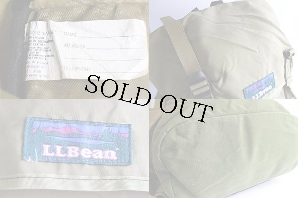 画像4: 90s L.L.Bean ナイロン バックパック オリーブ★リュックサック (4)