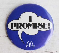 画像1: ビンテージ McDonald'sマクドナルド I PROMISE! 缶バッジ (1)