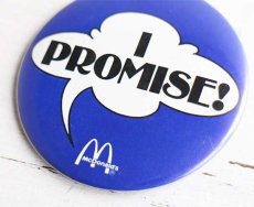 画像3: ビンテージ McDonald'sマクドナルド I PROMISE! 缶バッジ (3)