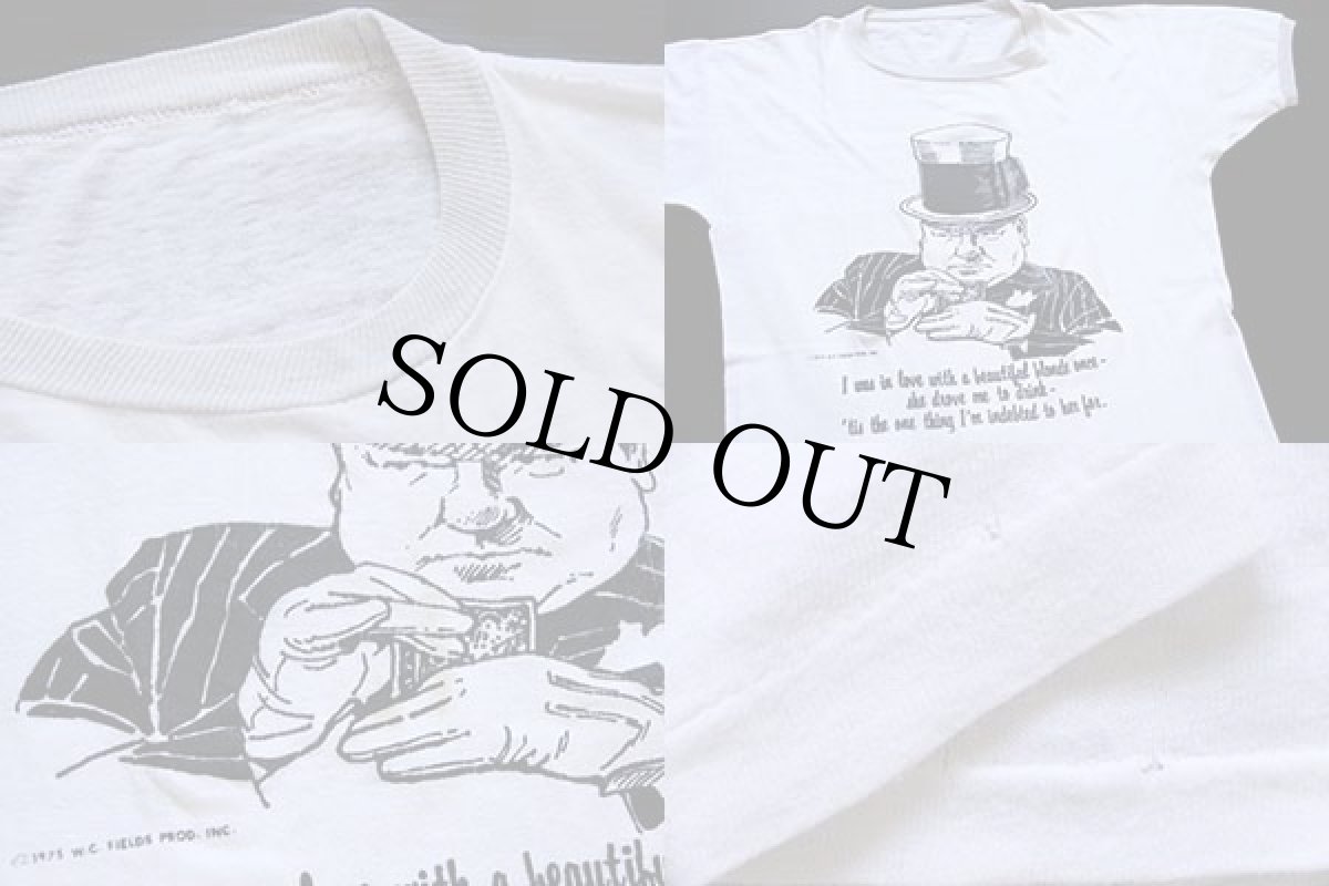 画像4: 70s W. C.FIELDS コットン リンガーTシャツ 白×ライトグレー (4)