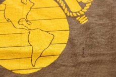 画像4: デッドストック★80s 米軍 USMC コットンTシャツ 茶 S (4)