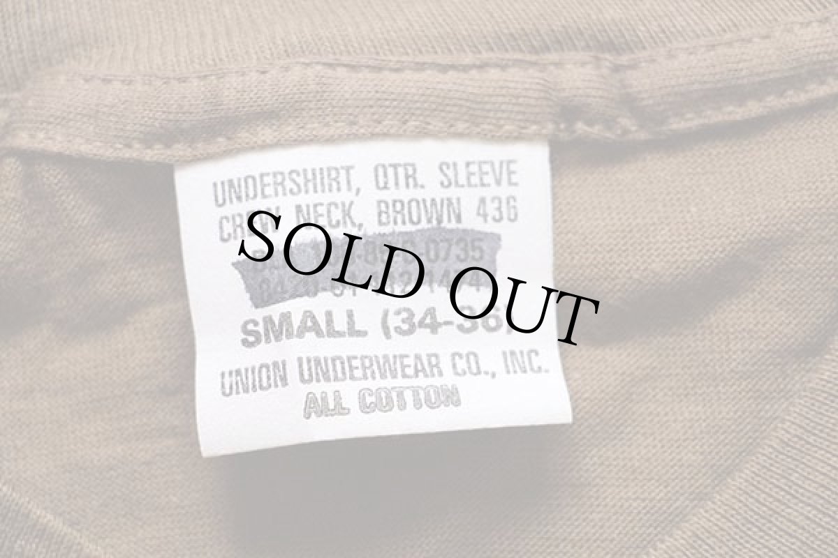 画像3: デッドストック★80s 米軍 USMC コットンTシャツ 茶 S (3)