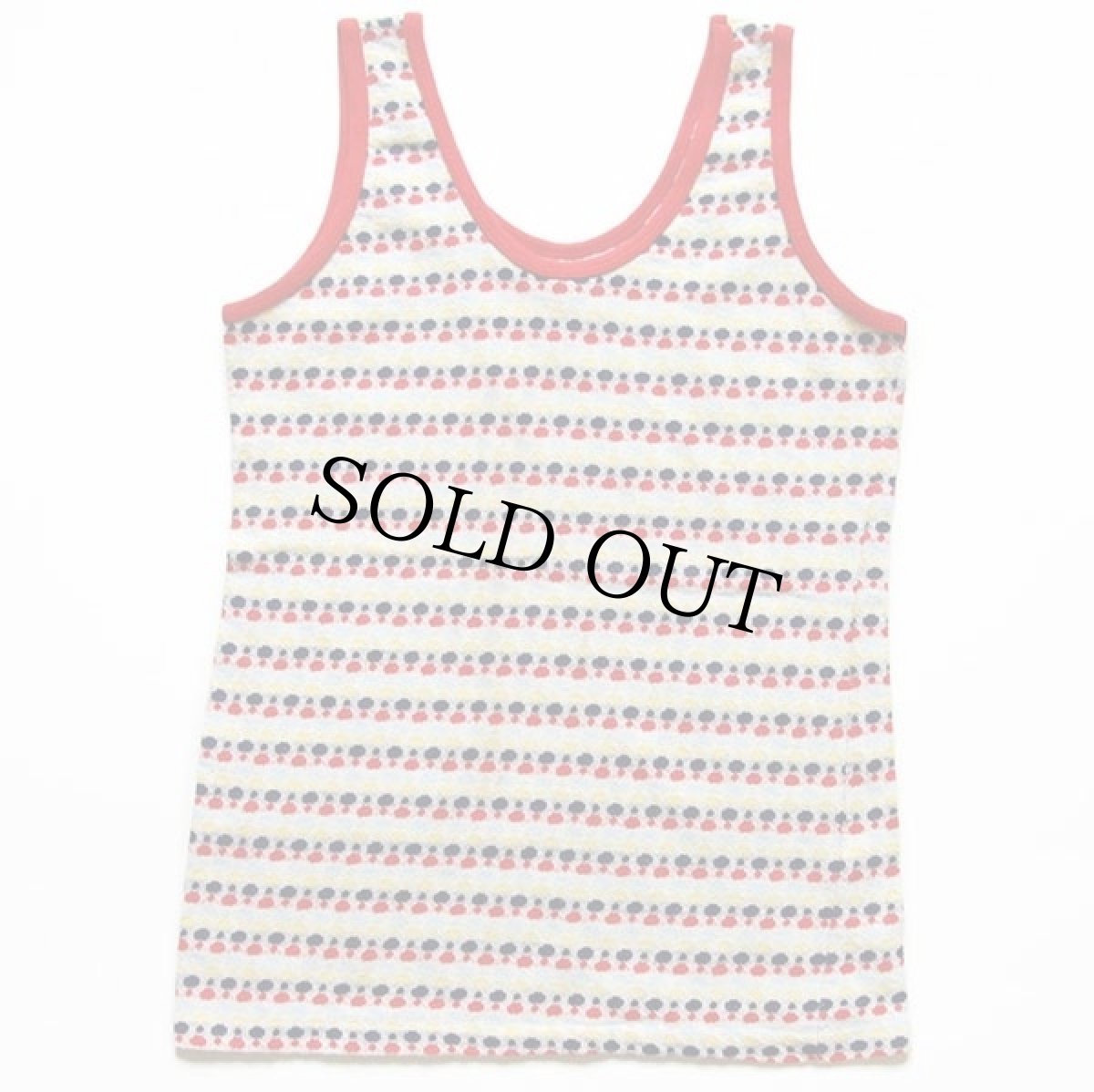 画像2: 70s ランダムドット柄 ジャガード タンクトップ M (2)