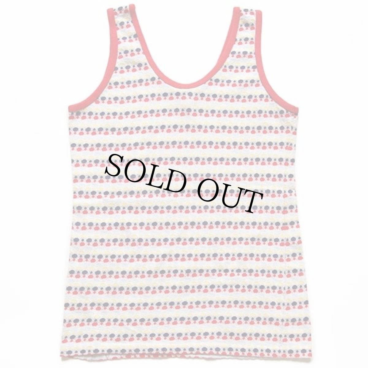 画像3: 70s ランダムドット柄 ジャガード タンクトップ M (3)