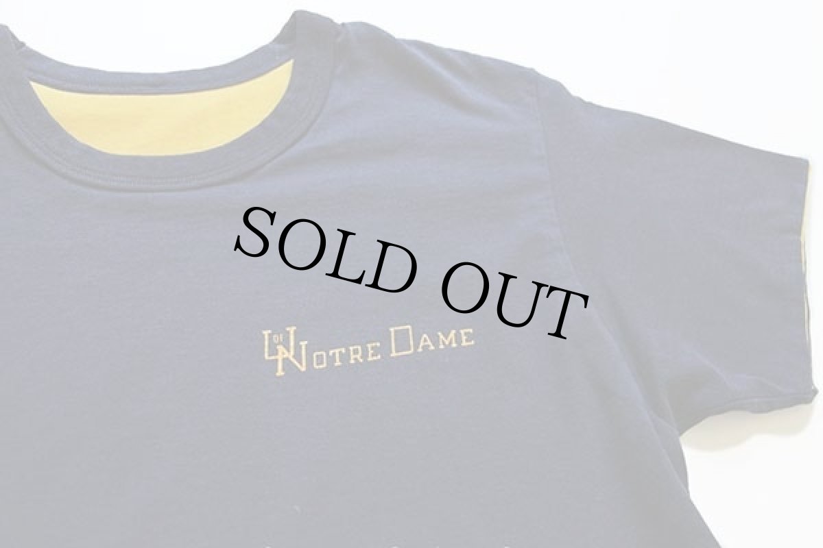 画像5: 80s Championチャンピオン U OF NOTRE DAME リバーシブルTシャツ 紺×黄 (5)