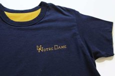 画像5: 80s Championチャンピオン U OF NOTRE DAME リバーシブルTシャツ 紺×黄 (5)