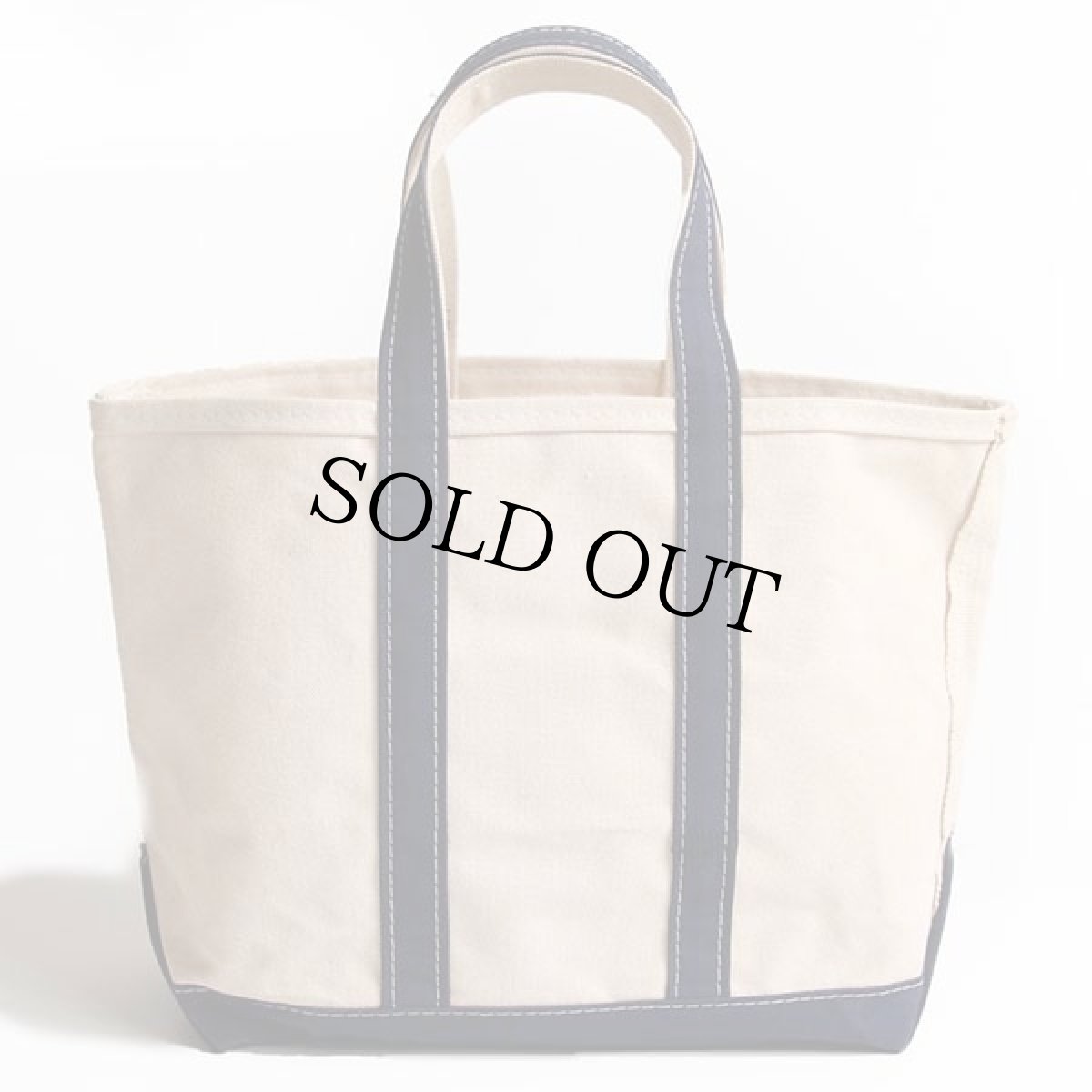画像2: 90s L.L.Bean BOAT AND TOTE キャンバス トートバッグ 紺 M★ミディアム (2)