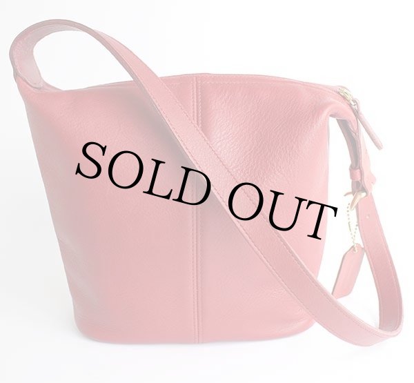 USA製 COACH オールド コーチ レザー ショルダーバッグ 赤☆4148