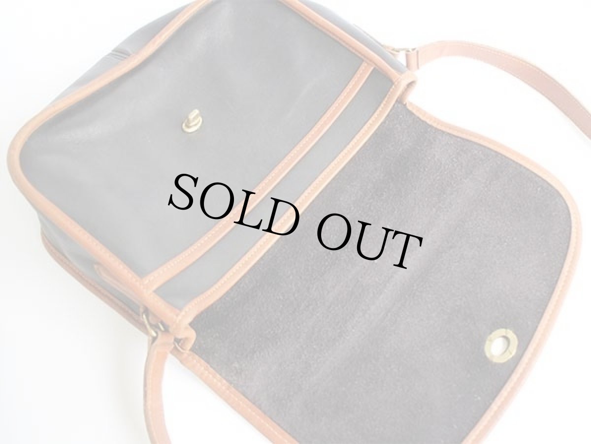 画像5: USA製 COACH オールド コーチ レザー ショルダーバッグ 黒×茶★6115 (5)