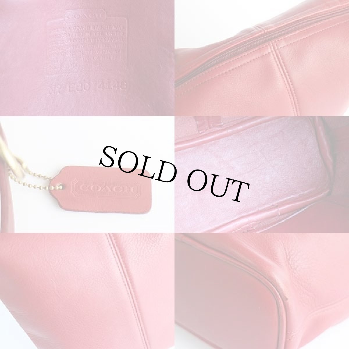 画像5: USA製 COACH オールド コーチ レザー ショルダーバッグ 赤★4148 (5)