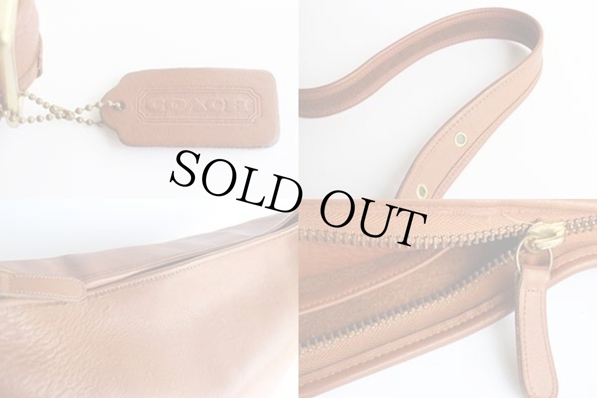 画像8: USA製 COACH オールド コーチ バケツ型 レザー ショルダーバッグ 茶 大★9085 (8)
